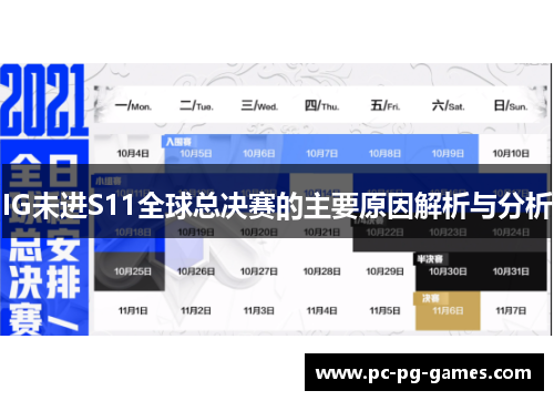 IG未进S11全球总决赛的主要原因解析与分析 IG未进S11全球总决赛的主要原因解析与分析
